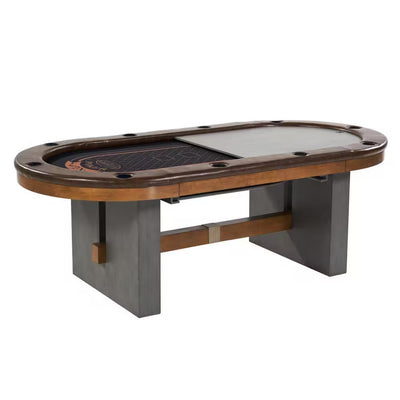 10-Player Poker Table with Removable Dining Top