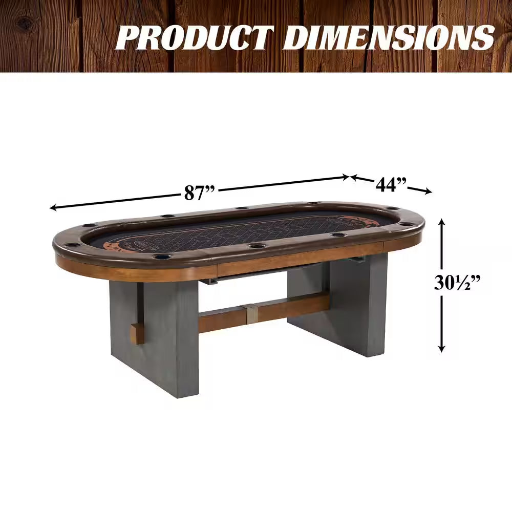 10-Player Poker Table with Dining Table Top — product view 3