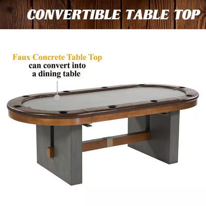 10-Player Poker Table with Dining Table Top — product view 6
