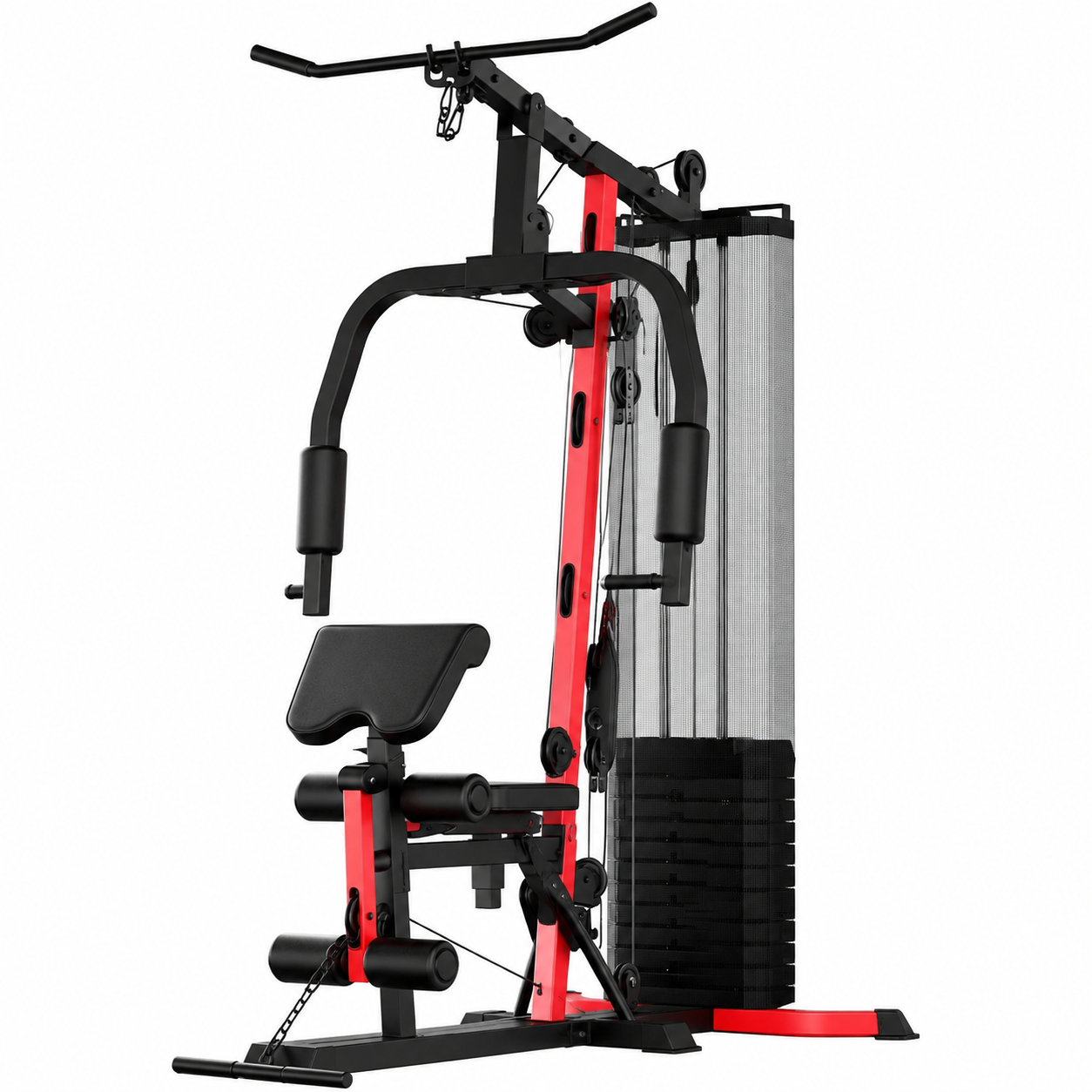 Home Gym Equipment with 160LB Weight Stack, Multifunctional All-In-One Workout Station, Full Body Strength Training System