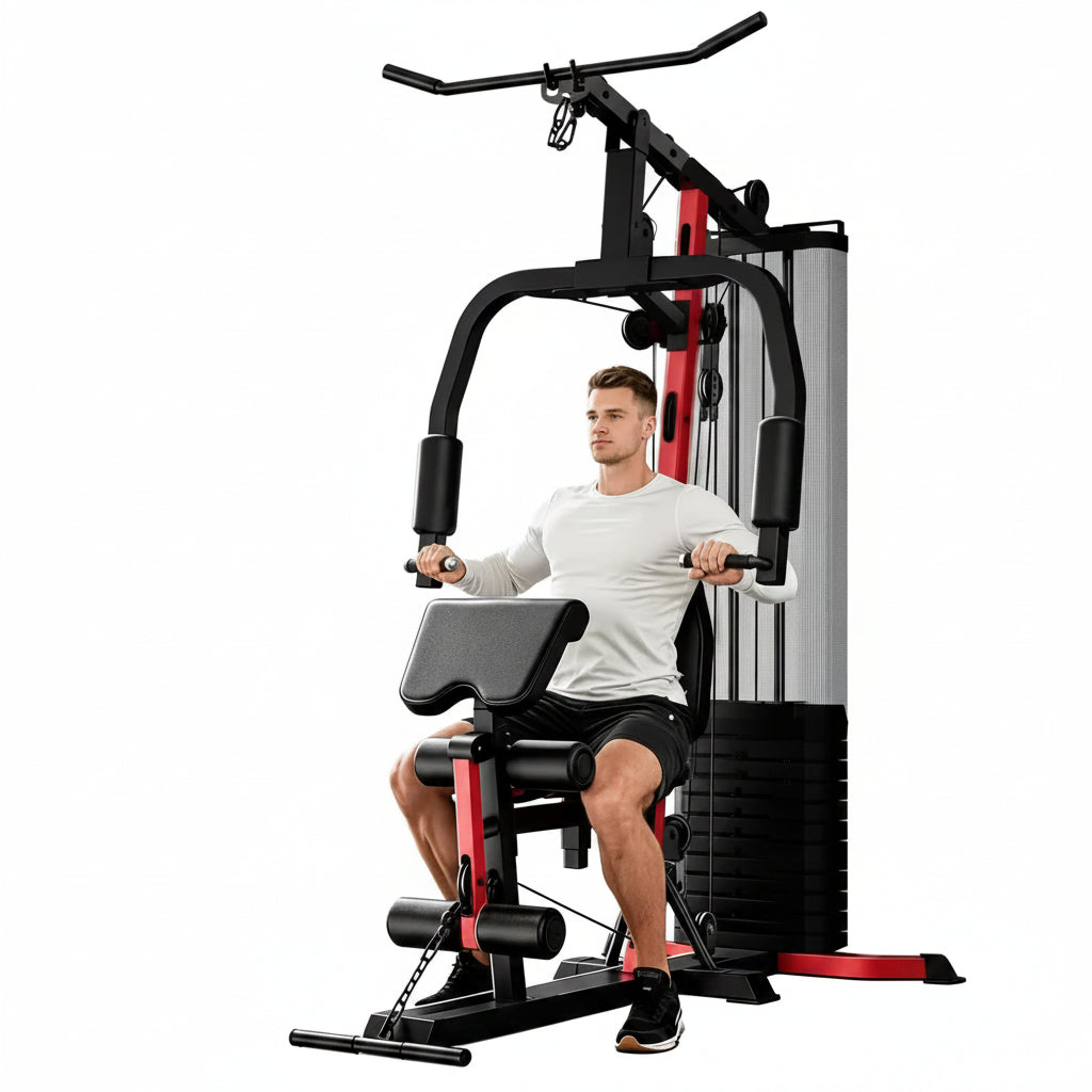 Home Gym Equipment with 160LB Weight Stack, Multifunctional All-In-One Workout Station, Full Body Strength Training System — product view 2