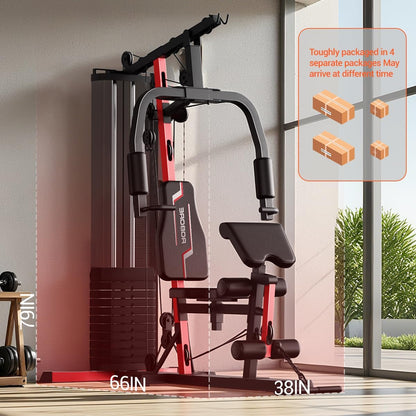 Home Gym Equipment with 160LB Weight Stack, Multifunctional All-In-One Workout Station, Full Body Strength Training System — product view 8