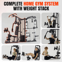 Smith Machine Power Cage, Multi-Function Home Gym System with Cable Crossover, 121LB Weight Stack — product view 13